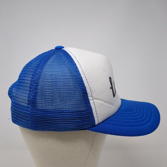 Lakes Snapback Mesh Back Trucker Hat Blue OSFM Colorblock Magic - Picture 4 of 9